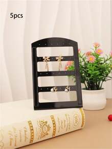 1/3/5 Pcs White/Black/Transparent Jewelry Storage Racks, Earring Storage Racks, Jewelry Display Racks, Suitable For Bedrooms,Display Stands Back To School