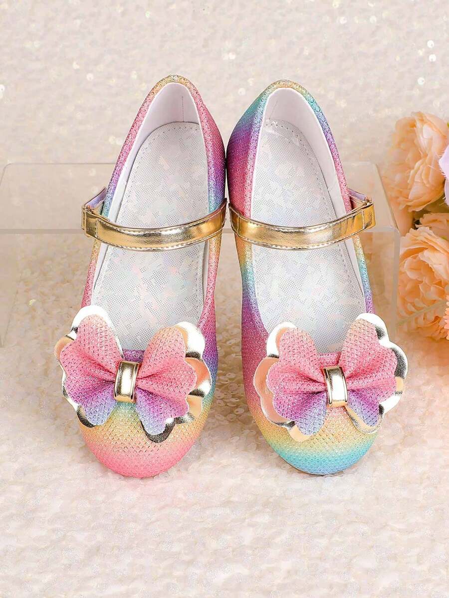 Girls' Wedding Party Mary Jane Flat Ballerina Shoes Suitable For Toddlers, Little, Big Kids - Multicolor - View 1