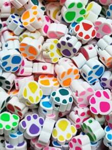 25 Pcs Fimo Interlayer Butterfly Bear Heroes Fruits Sweets Heart And Others Beads Jewelry - Cakar Hewan - View 2