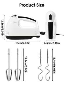 PANCERKA 1 套电动手动搅拌机,7 档手持打蛋器打蛋器,电动搅拌机,家用电器搅拌器,电动食物搅拌机厨房碗辅助搅拌器搅拌 - 美規A型插(110-127V) - 查看 5