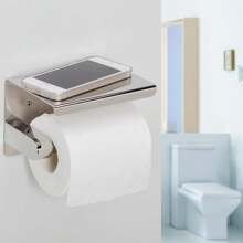 Toilet Roll Holder Space Aluminum Self Adhesive And Wall-Mounted Toilet Paper Roll Holder Kitchen Bathroom Wall Mounted Tissue Paper Dispenser For Kitchen And Bathroom - Variant1 - View 5