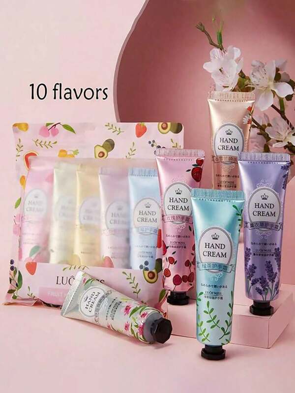 5pcs Gift Set Xiangfen Hand Cream - Deeply Moisturizing, Refining Pores, Tightening Skin, Reducing Fine Lines From Dry And Rough Hands
