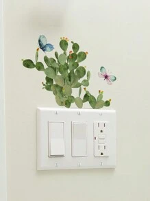 1 miếng dán công tắc hình chim xanh, miếng dán tường trang trí hình hoa bướm và xương rồng cho công tắc lối vào phòng khách, chống thấm nước, hình dán, decal dán tường, decal vinyl trang trí nhà cửa, vật dụng trang trí mùa xuân làm mới ngôi nhà của bạn, hình dán trang trí lễ hội quà tặng sinh nhật tốt nghiệp - Nhiều màu - Xem 6