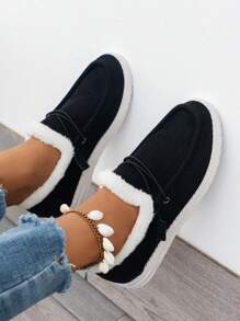 Neue Schneeboot mit dicker Sohle, wasserdicht, mit Plüschfutter, Retro-Stil, passen zu Korsett, rutschfest, geruchshemmend, Einknopf, geeignet für Frühling, Herbst und Winter