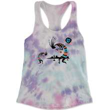 Native American Kokopelli Southwest Racerback Tank Top For Women - Navy Blue - View 8