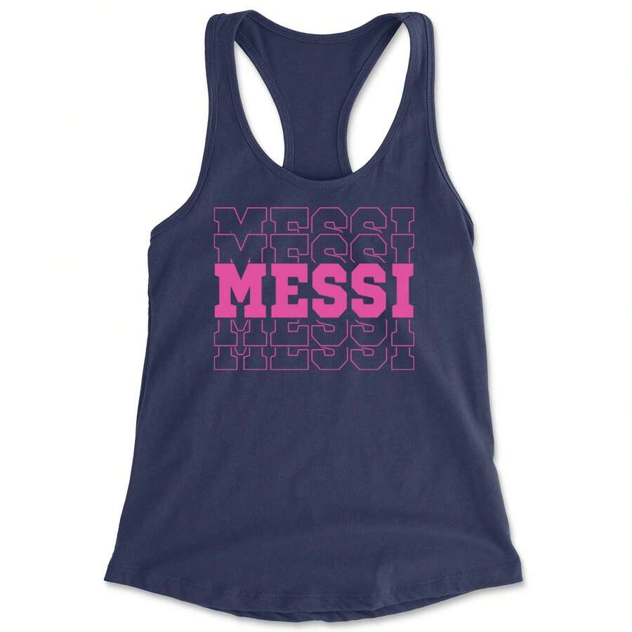 Miami Futbol Racerback Tank Top For Women - Navy Blue - View 1