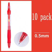 10pcs New Retractable Gel Ink Rollerball Pens, Click Ball Pens, Tri-Color Anti-Slip Bullet Tip Refill Neutral Water Pens, Bold Point For School, Office And Home Use - Multicolor - View 14