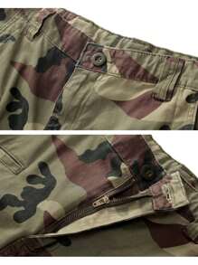 TRGPSG Men's Relaxed Fit Cargo Pants With Pockets, Outdoor Camo Cotton Work Pants For Men(No Belt) - C29 Camo - Xem 3