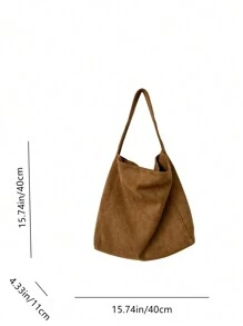Retro Suede Large Capacity Casual Tote Bag, Color-Blocking Tote Handbag For Women Daily Use And Commute, Fashion Suede Bag Purse, Tote Bags For Ladies, Newest Fashionable Suede Bag For Women