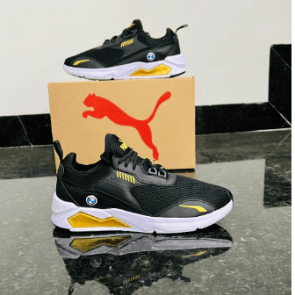 Men's Casual Sneakers MMS FREE SHIPPING - 黑/黃 - 查看 1