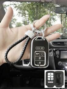 TPU Car Remote Key Fob Cover Protector Case Fit For Accord, Civic, CRV, Pilot, Ridgeline, Odyssey, Passport Keyless Entry Remote Control - one-size - View 13