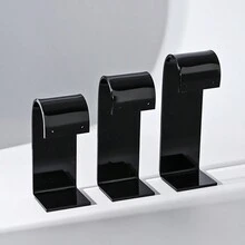 YRUID 3pcs/Set Fashion New Acrylic Transparent White Black Earring Holder Display Stand Jewelry Display Rack Photography Props - White - View 3