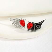 1pair Gothic Punk Style Skeleton Hand Crystal Stud Earrings, Halloween Party Accessories - Multicolor - View 15