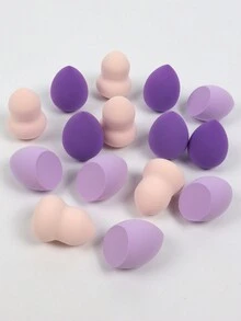12 miếng/gói mút trang điểm cỡ trung, mút trang điểm nhiều màu dùng cho kem nền dạng lỏng, dạng kem & dạng bột, dụng cụ trang điểm không chứa mủ cao su phù hợp với mọi loại da - Nhiều màu - Xem 5