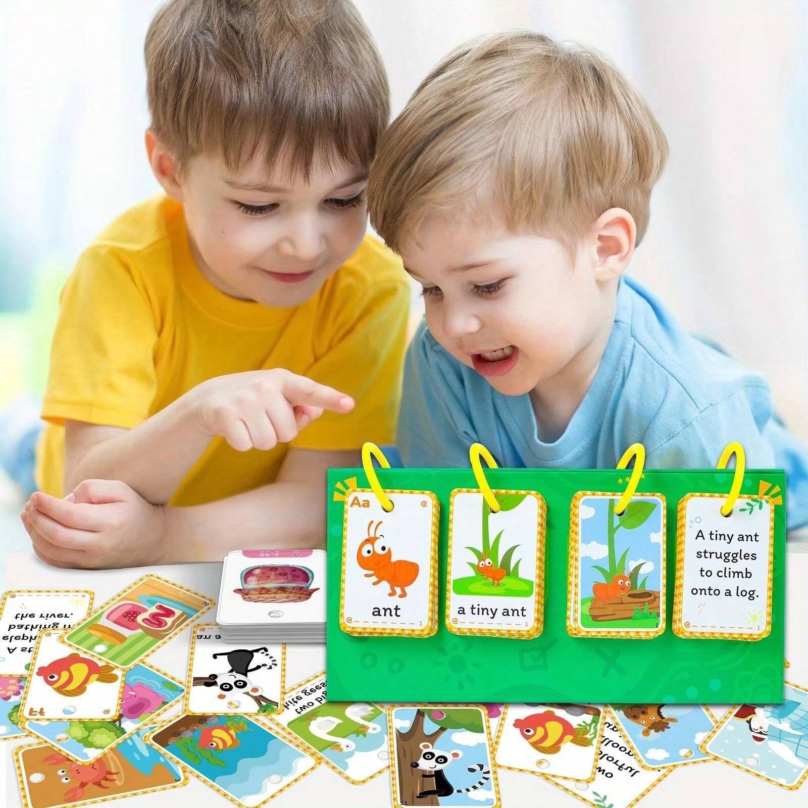 104cards English Sotry Phrase Training Flip Chart Activity Educational