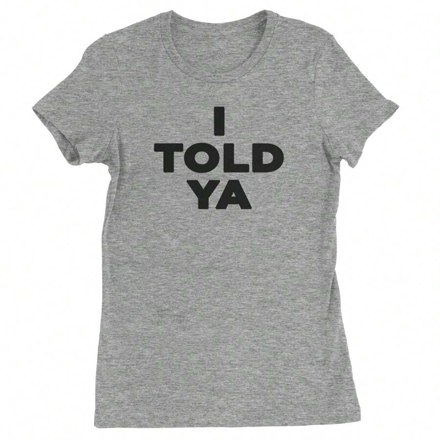 I Told Ya Challenger Black Print Womens T-Shirt - Màu xám thạch nam - Xem 1