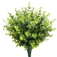 Bouquet d'eucalyptus de simulation, Eucalyptus en rotin DIY Décoration de maison Mariage Layout de scène intérieure/extérieure, Décoration de jardin, Plante d'extérieur, Jardinage, Fleurs artificielles