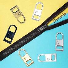 2/5 件可拆卸金属拉链头，用于更换拉链滑块、拉链修理套件、拉链拉头 DIY 缝纫包外套 - 拉鍊頭修復器 - 查看 4