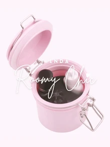 ROOMY CHIC Tanque Almacenamiento Para Pegamento Extensiones De Pestañas Rosa Con Carbón Activado Tarro De Almacenamiento Con Soporte Adhesivo Para Pestañas Postizas Individuales Herramientas De Maquillaje Para Extensión De Pestañas Contenedor Para Adhesivo Para Pestañas Contenedor Sellado Hermético Tanque De Almacenamiento Para Pegamentos De Extensión De Pestañas Utensilios de belleza Pestañas Utensilios para Pestañas - Rosa - Ver 3