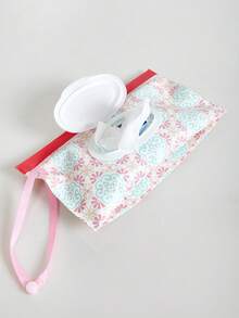 1pc/2pcs Reusable Wet Wipes Dispenser Bags, Portable Baby Wipes Pouches, Random Color Baby Shower Family Decorations Gifts - Multicolor - View 6