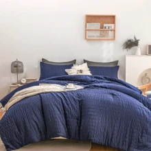 Seersucker Sage Green Comforter Full Size Comforter Sets, Sage Green Comforter Set Full, Sage Comforter Set Full Sage Comforter Full Size Bed Comforter Sets,Sage Green Full Size Comforter Set - Navy Blue - View 1