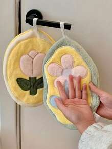 منشفة يد ناعمة سريعة الجفاف بنمط الزنبق - ماصة للغاية، تصميم زهري حديث، مناسبة للمطبخ والحمام والمدرسة والعودة إلى المدرسة والسفر والضروريات المنزلية والمنشفة والعناية بالبشرة - متعدد الألوان - مشاهدة 1