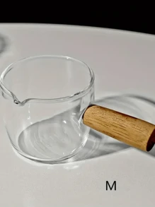 耐用硼硅酸盐玻璃量杯带手柄 - 耐热，微波炉和炉灶厨具 - 容量从 2.83 液体盎司到 17.81 液体盎司