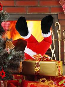 Cirelle 1 件圣诞精灵腿树顶装饰，毛绒填充钱布雷精灵身体腿挂饰，节日壁炉花环装饰，适用于家庭派对、场景装饰、节日装饰、房间装饰、家居装饰、办公室装饰、主题派对装饰、圣诞装饰、圣诞装饰品 - 彩色 - 查看 4