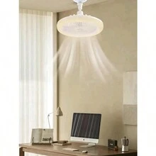 Fan Light, LED Bedroom Aroma Light Bedroom Ceiling Fan Light - White - View 3