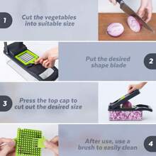 1 盒蔬菜切丝器，多功能高效土豆磨碎机和蔬菜切丝器，家用厨房便携式蔬菜切丝器