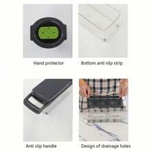 1 盒蔬菜切丝器，多功能高效土豆磨碎机和蔬菜切丝器，家用厨房便携式蔬菜切丝器