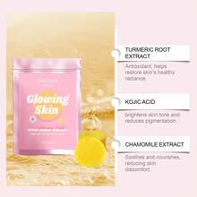 姜黄和 AHA 洁面棉，深层清洁面部油脂和杂质，姜黄根粉，维生素 C，有助于改善暗沉和提亮肤色 - 粉紅色 - 查看 5