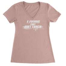 Living That Dirt Track Life Ladies V-Neck T-Shirt