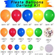 Fiesta Balloons Garland Arch Kit, Rianbow Confetti Balloons In 4 Size 18"12"10"5" Latex Balloons For Birthday Party Carnival Circus Fiesta Wedding Party Decorations - Trending, Best Seller, New Arrival, Party Supplies, Elegant Decor, Party Decoration, Wedding & Birthday - Nhiều màu - Xem 2