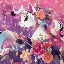 NINENINE Pink Unicorn Comforter Sets Twin/Full/Queen/King Size, Rainbow Unicorn Bedding Sets For Girls, Pink Bedding Set Unicorn Chessboard Room Decor All Season - Purple - View 6