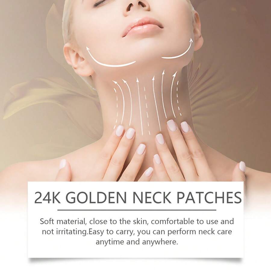 24k Gold Collagen Neck Mask Patches Deeply Nourishing Skin, Retinol