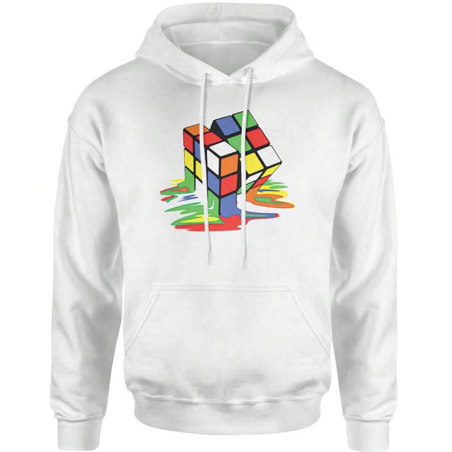 Embroidered Pot Leaf Patch (Pocket Print) Adult Crewneck Sweatshirt - White - View 1