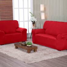 Elastex Coladinha 3 And 2 Seater Sofa Cover - Various Colors - Red - View 1