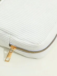 1 Stück einfache einfarbige Samt-Datenkabel-Aufbewahrungstasche, Handyaufbewahrungstasche, großvolumige tragbare Kosmetiktasche, geeignet für Reisen und Kabel-Organizer