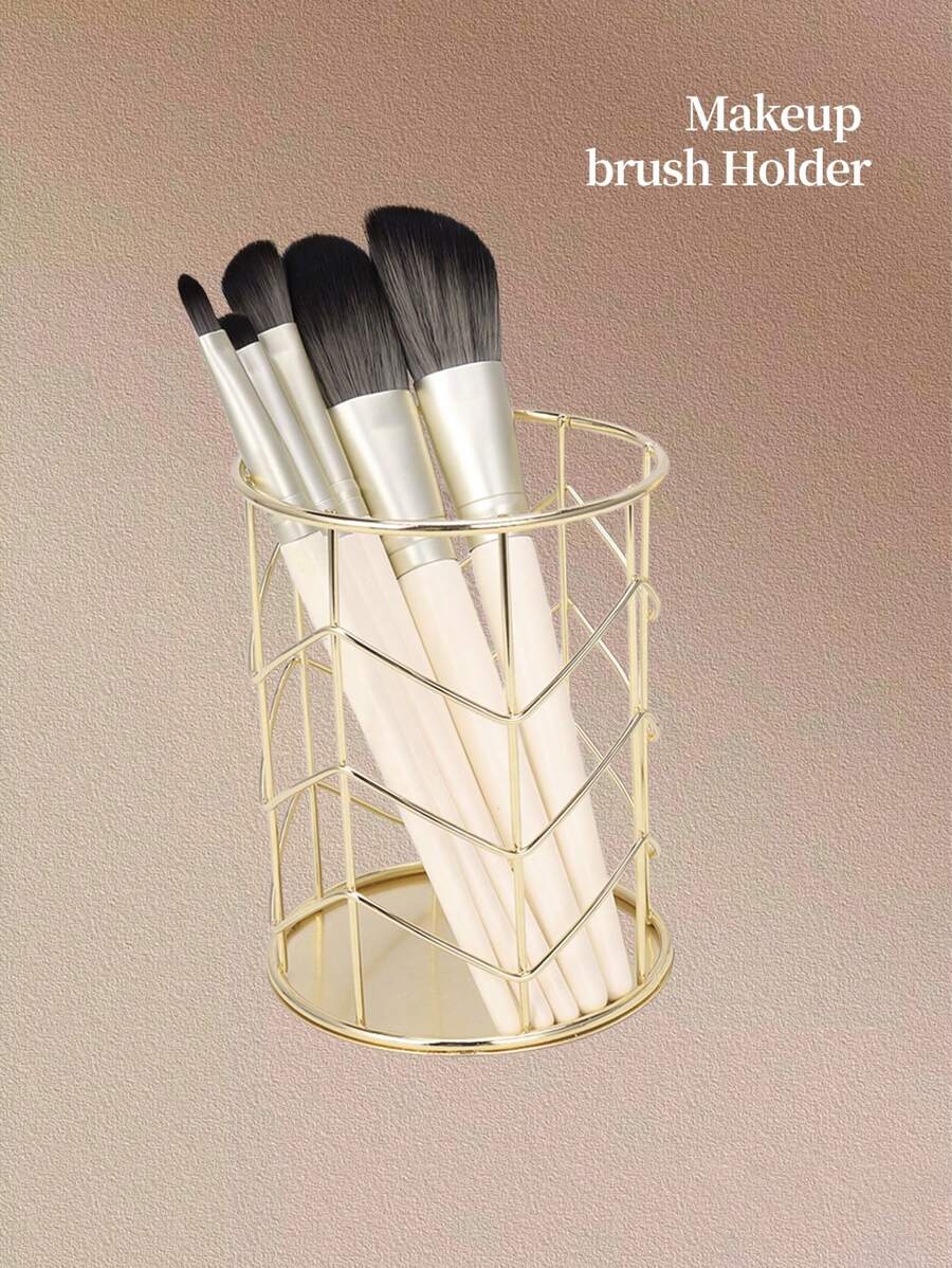 1pc Nordic Style Metal Iron Pen Holder #1pc Shipped,Room Decor - Gold - View 1