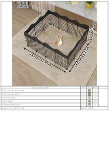Modular Pet Fence Dog Cage Small/Medium Breed Puppy Indoor Home Use Playpen Kennel - Multicolor - View 15