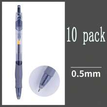 10pcs New Retractable Gel Ink Rollerball Pens, Click Ball Pens, Tri-Color Anti-Slip Bullet Tip Refill Neutral Water Pens, Bold Point For School, Office And Home Use - Multicolor - View 15