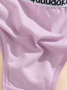 8 piezas de bragas de algodón para mujer de cintura baja, cómodas y transpirables, ropa interior tipo bikini con estampado de letras sexy