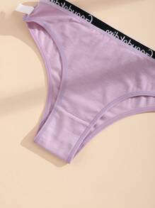 8 piezas de bragas de algodón para mujer de cintura baja, cómodas y transpirables, ropa interior tipo bikini con estampado de letras sexy