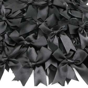 10/50 pièces Grand nœud ruban en tissu, nœuds en ruban satin, emballage cadeau, décoration de fête de Noël, couleurs mélangées, beau nœud pour emballage, adapté pour bonbons, gâteaux, pop-corn, emballage cadeaux, Noël