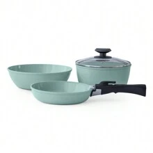 PAQUETE Batería De Cocina PREMIUM Jade Smart 5 Piezas + Comal Jade Cook Garantía Como Lo Viste En TV - verde menta - Ver 5