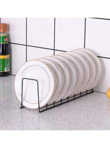 1 件黑色不锈钢碗碟干燥架，适用于厨房桌面盘子收纳架和支架，家居装饰，圣诞礼物，家居礼物，房间装饰， - 黑色 - 查看 5