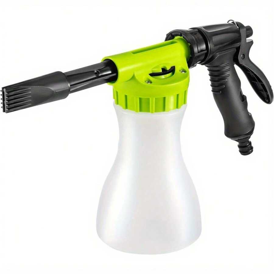 Snow Foam Sprayer Car Wash Spray Tool Long Gun Use Hose Sprayer 900 Ml Cleaning Foam Spray Gun Car Wash Soapy Water Nozzle For Home Garden Watering (Green)