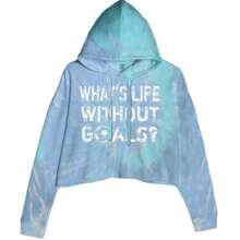 What's Life Without Goals Soccer Futbol Cropped Hoodie Sweatshirt - 藍雲 - 查看 1