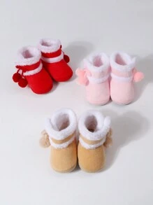 1 Pair Baby Socks, Soft Bottom Anti-Slip Toddler Socks, Baby Essentials - Multicolor - View 1